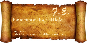 Feuermann Euridiké névjegykártya
